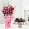 Chocolate Cake with Orchid Chocolaty Bouquet