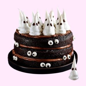 Ghostly Googly Eyes Cake