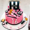 Girlfriend Makeup Theme Cake