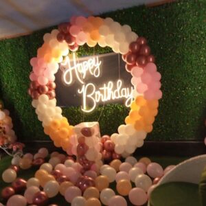 Happy Birthday Decoration with Balloons