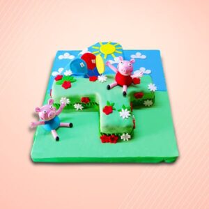 Pegga Pig Design Cake