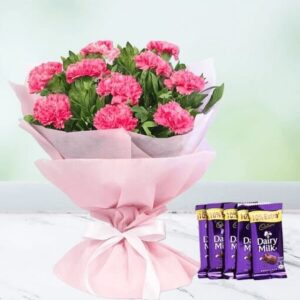 Pink Carnation With Cadbury