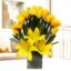 Yellow Roses and Yellow Asiatic Lilies
