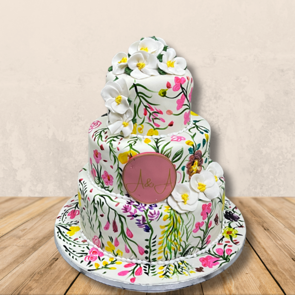 Enchanted Floral Theme Cake Order