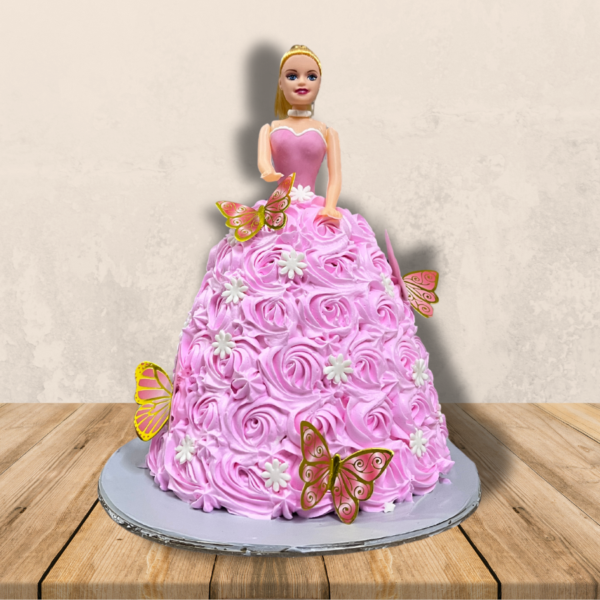 Pink Barbie Doll Cake Order Online