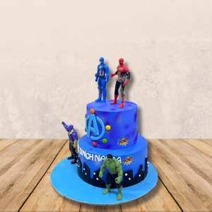 Two Tier Avengers Theme Cake