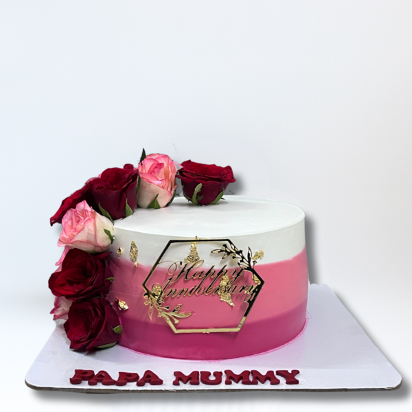 Happy Moments Anniversary Cake