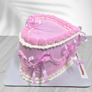 Heart Shape Ribbion Cake Order Online