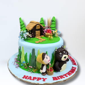 Masha And The Bear Theme Cake Online