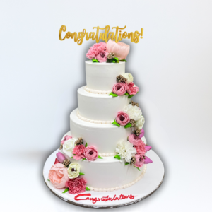 Elegant Blossom Wedding Cake
