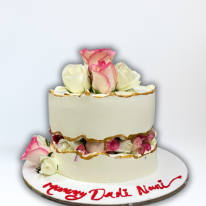 Floral Fault Line Cake