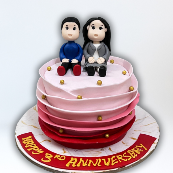 Lovely couple anniversary cake